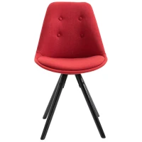 HOMCOM Set 2 Piese Scaune de Pranz captusite design modern pentru sala de pranz rosu(m-4)