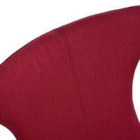 Homcom Set de 2 Scaune pentru Sufragerie Captusite Picioare din Metal Rosu(m-8)