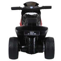 HOMCOM Motoreta Electrica pentru Copii BMW S1000RR Originala, 3 Roti cu Lumini si Sunete Reale, Rosu(m-9)
