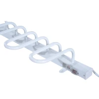 Homcom Radiator pentru Uscat Pantofi Electric de Perete in Aliaj de Aluminiu Alb L86*W11*H23.5cm(m-4)