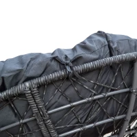 Outsunny Fotoliu Papasan Rotativ cu Confort Mare și Pernă Inclusă, Ideal pentru Grădină, Terasă sau Balcon(m-9)