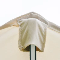 Outsunny umbrela de gradina cu leduri, Φ266x245cm, crem(m-10)