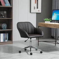 Vinsetto Scaun de Birou Ergonomic din Piele Ecologica cu Înaltime Ajustabila si Rotativ(m-2)