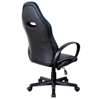 Vinsetto Fotoliu de Birou cu Invelis in Piele PU Premium Design Ergonomic Negru si Albastru(m-6)