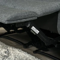 HOMCOM Canapea rabatabilă 2 locuri din material textil cu șezut independent și brațe, 141.5x95x94.5cm(m-6)