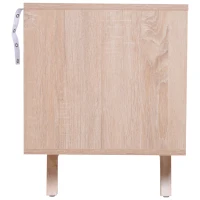 Homcom Mobile Porta Tv in Stile Scandinavo Rovere e Nero 120 x 40 x 50cm(m-9)