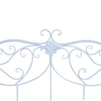 Outsunny Banca in Metal de Gradina, Alba, 134x51x89cm(m-8)