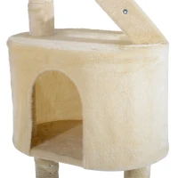 PawHut Copacel pentru Pisici cu Platforma, Bej, 55x40x125cm(m-8)