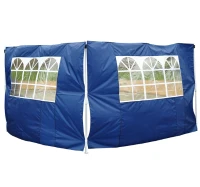 Outsunny 2 Pannelli laterali per gazebo pieghevole, blu, 3x2m(m-1)