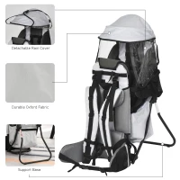 HOMCOM rucsac pentru bebelusi, pliabil, 38x77x87.5cm, gri(m-7)