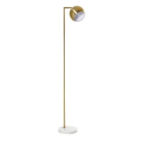 Homcom Lampadar Vintage – Abajur Reglabil, E27, Finisaj Auriu(m-1)