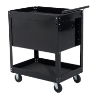 HOMCOM Caucior pentru Atelier Profesional Comoda pentru Scule in Lamiera, Nero, 68x46x88cm(m-10)