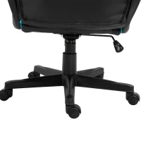 Vinsetto Fotoliu de Birou cu Invelis in Piele PU Premium Design Ergonomic Negru si Albastru(m-10)