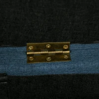 Banca dormitor HOMCOM cu Compartiment de Depozitare din Tesatura, 120x50x44cm - Albastru inchis(m-7)