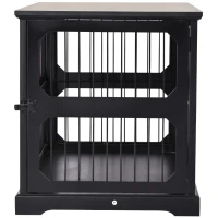 PawHut Cusca Eleganta Marimea Small-Medium pentru Caini din MDF si Plasa metalica 55 x 90 x 60 cm(m-10)