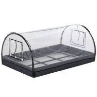 Outsunny Mini Sera de Gradina pentru plante cu acoperire in PVC transparent(m-1)