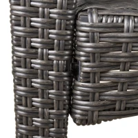 Outsunny Scaun balansoar de Gradina din Ratan PE cu Perna si Cotiere Maro(m-9)