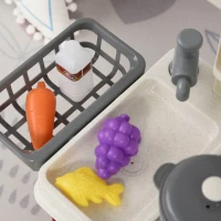 HOMCOM Bucatarie de jucarie pentru copii cu 52 de Accesorii Aragaz si Chiuveta pentru copii de 3-6 ani(m-9)