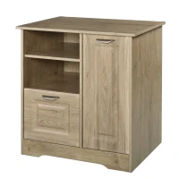 HomCom dulapior cu rafturi, 72x55x76 cm, lemn natural(m-1)