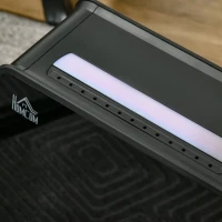 HOMCOM Soba Electrica cu Umidificator, Lumina LED in 3 culori, Temporizator si Telecomanda(m-11)