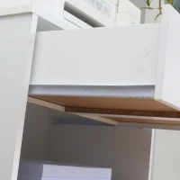 Vinsetto Dulap Imprimanta – Alb, cu Sertar, Raft & Roti 60×39×80 cm(m-8)