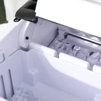 HOMCOM Masina pentru Gheata pentru Casa Producator de Ghiata 12kg/24h Neagra(m-9)