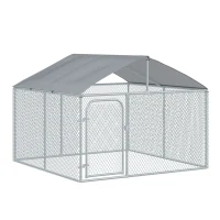 PawHut Tarc Amplu pentru Animale in Plasa Galvanizata cu Invelis Impermeabil pentru Extern 230x230x172 cm(m-1)