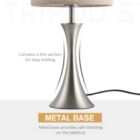 HomCom lampa de masa, moderna, Ф25 x 51 cm, bej(m-5)