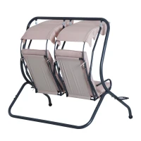 Outsunny leagan de gradina 2 locuri, 170×136 × 170cm, bej(m-7)