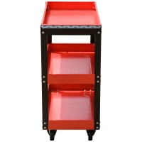 Durhand carucior pentru scule 3 rafturi, 83,5 × 35 × 75,5 cm, rosu(m-8)