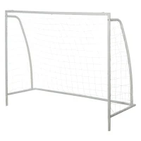 HOMCOM 3-in-1 Poarta de fotbal Poarta de tragere pentru Adulti Copii cu Plasa Tedoron Alba(m-1)