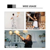 HOMCOM Scara Pliabila Multifunctionala din Metal cu 4 Trepte Max. 150 kg(m-6)