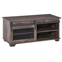 HomCom comoda stil rustic, usa culisanta 100x45x45cm, maro(m-1)