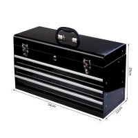 HomCom Cutie Port Ustensile pentru Atelier din Metal Negru, 54x22x29cm (L x W x H)(m-3)