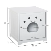 PawHut pat pentru pisici si caini de talie mica, 48x51x51cm(m-3)