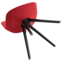 HOMCOM Set 2 Piese Scaune de Pranz captusite design modern pentru sala de pranz rosu(m-9)