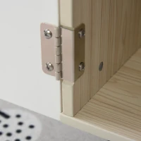 HOMCOM Bucatarie Jucarie din Lemn pentru Copii, cu Oale si Ustensile din Otel(m-12)