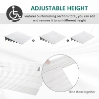 HOMCOM Rampa Scaun cu Rotile Lungime Reglabilă Aluminiu antiderapant 318kg(m-4)