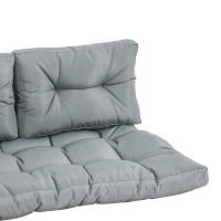 OutSunny Set 3 Perne pentru Canapea Paleti captusite in polister, Gri inchis(m-8)