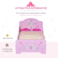 Homcom Pat Copii Roz – 143×73×60 cm, Lemn, pentru Varste 3-6 Ani(m-4)