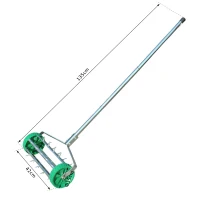Outsunny Rastrello Scarificatore da Giardino con Ruote, 135x42x15cm(m-3)