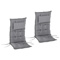 Outsunny, set de 2 perne pentru scaune, 50x120x9cm, gri(m-1)