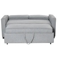 Homcom Canapea Extensibila 2 locuri cu 3 pozitii spatar 154x87x89 cm – Textil(m-7)