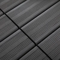 Outsunny, gresie exterior, set de 11 placi, 30x30x2.2 cm, gri(m-8)