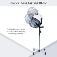 Homcom Casca Profesionala pentru Uscat Parul – Reglabila cu Roti & Timer(m-4)