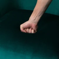 HOMCOM Fotoliu Cocktail din Catifea, Mobilier Modern Casa si Birou Verde(m-8)