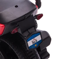 HOMCOM Motocicleta pentru copii, cu sirena de politie si faruri Viteza 3km/h Baterie 6V(m-9)
