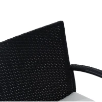 Outsunny Set de mobilier de grădină Outsunny din Rattan PE cu canapea, 2 fotolii cu perne și măsuță de cafea, negru(m-11)