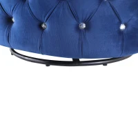 Homcom Fotoliu in Stil Chestefield cu Cristale Rotative Albastru(m-6)