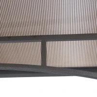 Outsunny Foisor de Gradina pentru Gratar din Otel Acoperis Dublu si Rafturi(m-8)